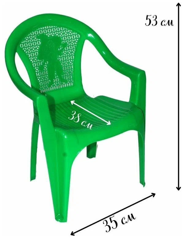 Превью к картинке #2 товара «Кресло Незнайка 38х35х53см зеленый (160-0055)»