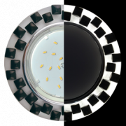 Светильник Ecola LD5316 GX53 H4 38х120 круг с квадр. плит черный хром-мат