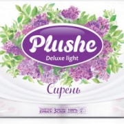 Туалетная бумага PLUSHE Deluxe Light 3сл 15м Сирень бело-фиолет. (4шт)