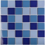 Мозаика 30,6х30,6 крупная голубая микс Бассейн