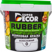 Краска резиновая SUPER DECOR №0 белоснежный 1кг
