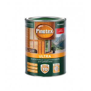 Пропитка Pinotex Ultra 1л влагост. лазурь для дерева Красное дерево