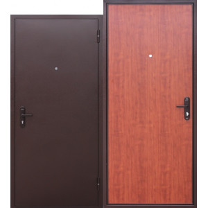 Дверь мет. Прораб 1 4,5см металл/панель, антик медь, рустик. дуб, наруж.открыв, ППС (860 L)