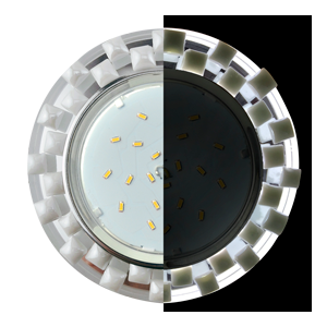 Светильник Ecola LD5316 GX53 H4 38х120 круг с квадр. плит Жемчуг хром-хром