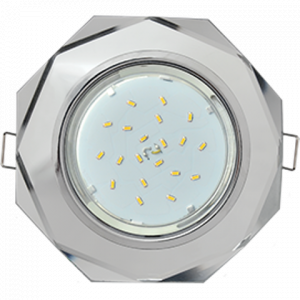 Светильник Ecola 5312 GX53 H4 38х133 8-уг с прям. гранями хром-серебро блеск
