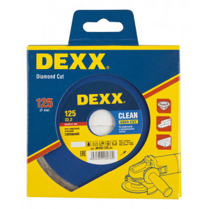 Диск алмаз. DEXX Clean Aqua Cut 125х22 сплошной по керамогр, мрамору, плитке
