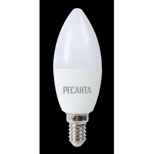 Лампа светодиодная РЕСАНТА LL-R-С37-6W-230-4K-E14 свеча