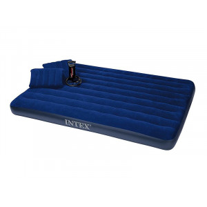 Кровать надувная INTEX Classic downy Квин 152х203х25см с насосом и 2 подушк. 64765