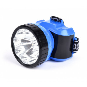 Фонарь акк. 1Вт + 8 LED Smartbuy синий (налобный)