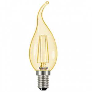 Лампа светодиодная General GLDEN-CWS-7-230-E14-6500 золотое стекло