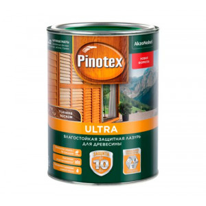Пропитка Pinotex Ultra 1л влагост. лазурь для дерева калужница