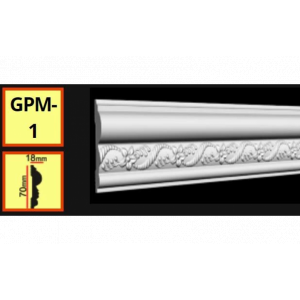 Плинтус потолочный Glanzepol GPM-1