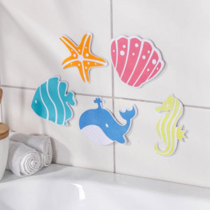 Набор коврики-мини для ванны и туалета "Океан" 5 шт16х16см цвет МИКС