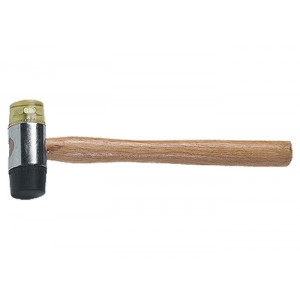 Молоток рихтовочный 35мм комбинировання головка деревянная ручка