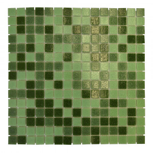 Мозаика 32,7х32,7 Микс зеленая