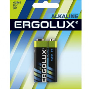 Батарейка Ergolux Alkaline 6LR61 крона (11753)