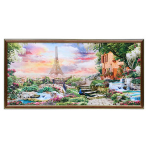 Картина 33х70см "Цветущий париж"