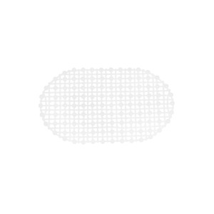 Коврик "Симпл" ПВХ овал (67х36см) белый (403-045)