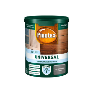 Пропитка Пинотекс Универсал 0,9л 2в1 универс. для древес. скандин. серый