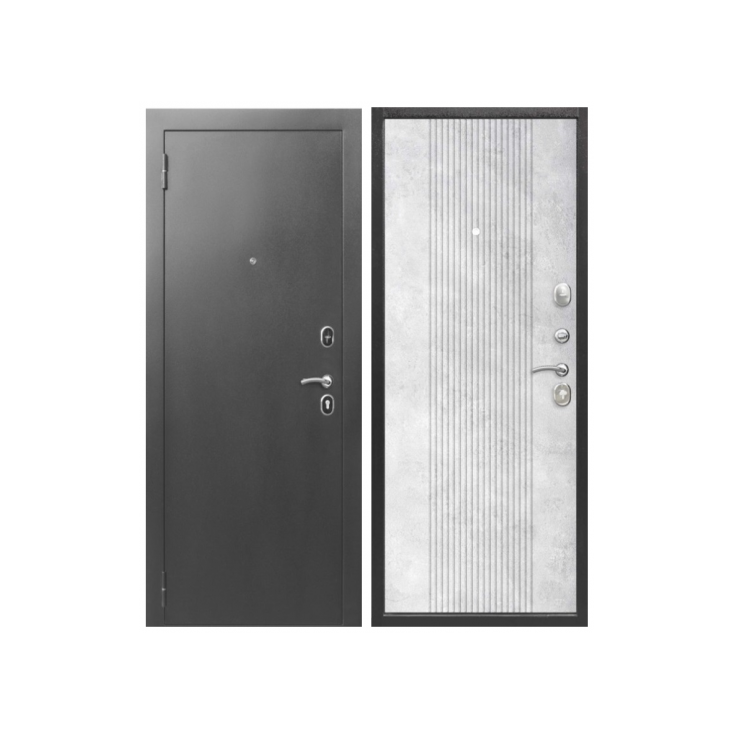 Дверь мет. Nova серебро Бетон снежный (860 R)