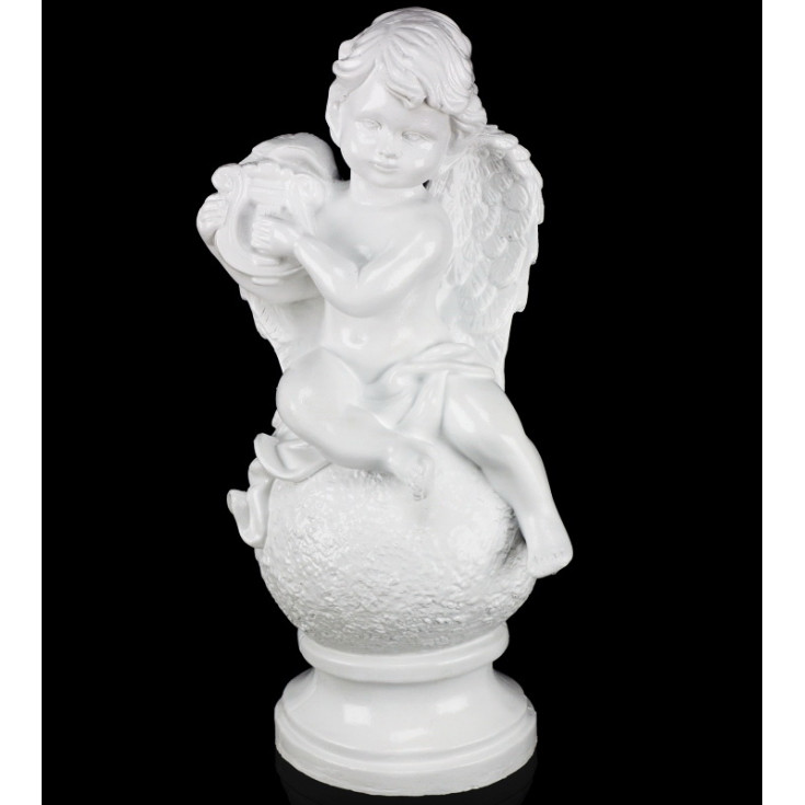 Фигура садов: Ангел с арфой 35х16см (245)
