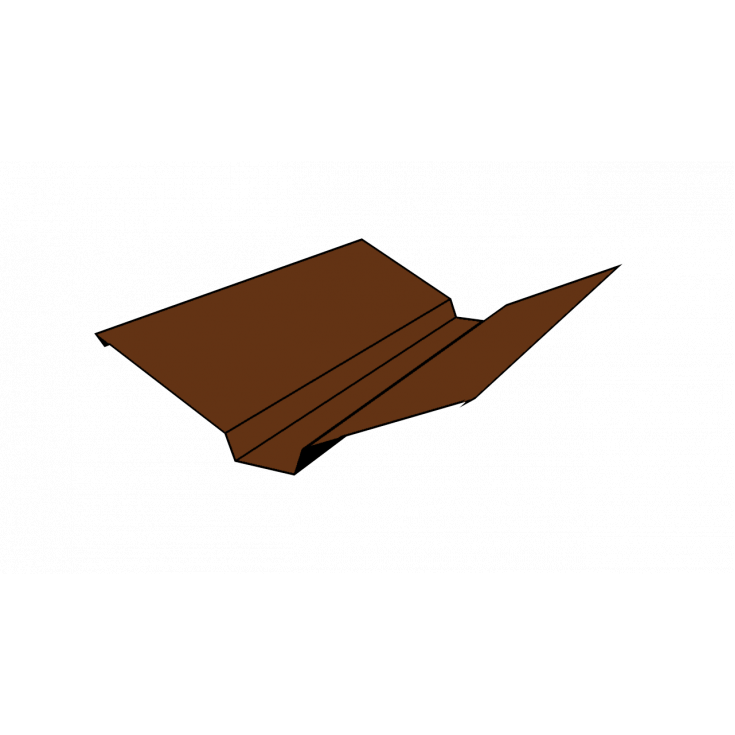 Картинка #3 к товару «Планка ендовы верхняя 76х76х2000 ПЭ-01-8017-ОН шокол.»