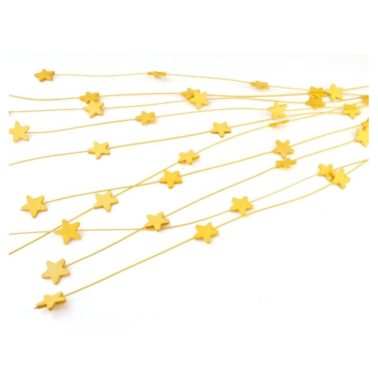 Ротанг со звездами 110см желтый набор 10шт