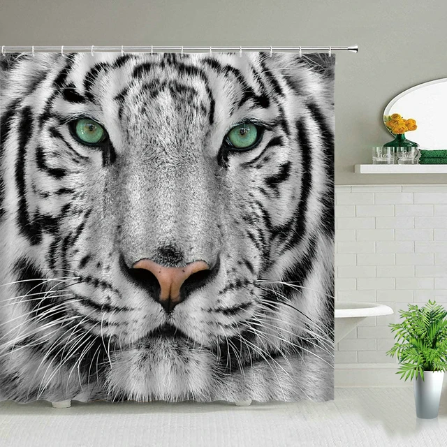 Картинка #2 к товару «Штора для ванной 180х200см Тигр полиэстер»