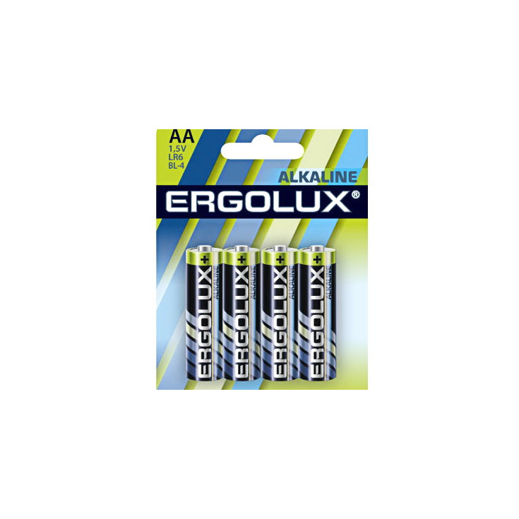 Батарейка Ergolux Alkaline LR06 AA BL-4 (11748)