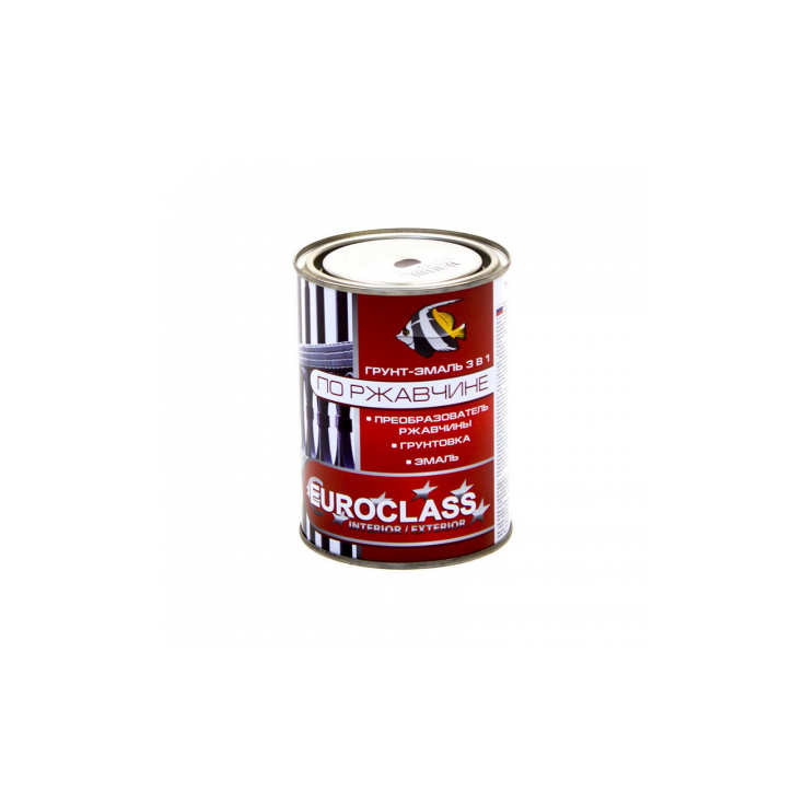 Грунт-эмаль по ржавчине ЕВРОКЛАСС шоколад (8017) 0,9кг