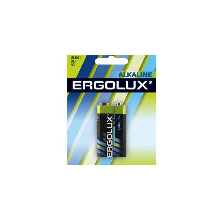 Батарейка Ergolux Alkaline 6LR61 крона (11753)